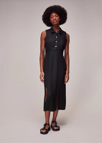 Whistles black linen - whistles,
