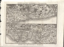 Sussex, antique map 1829