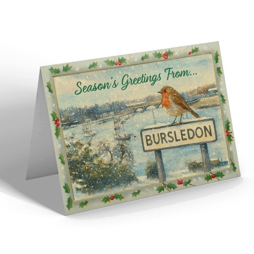 Xmas notelet bursledon - xmas,