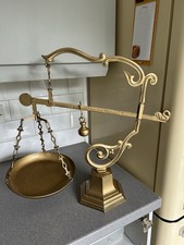 Antique Metal Ornate Weighing Scales. Made In Italy Vintage. Full Working Order