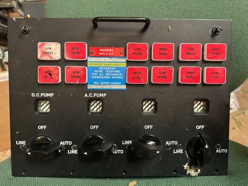 Submarine control panel ex - panel.,