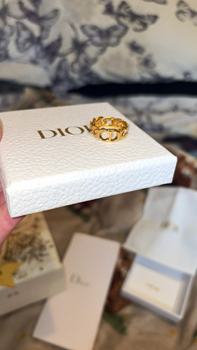 Dior gold tone letters - dior, gold-tone