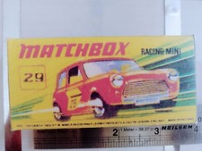 Matchbox -  No29 Racing Mini - Replica / Repro Box