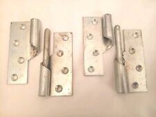 2 X Pair Of Rising Right Silver Zinc Lift Off Door Hinges - Used