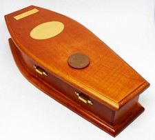 Dolls house stained coffin - dolls,