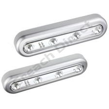 2x Silver Push Tap Touch 4 LED