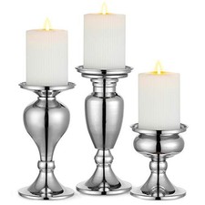 Metal Pillar Candle Holders