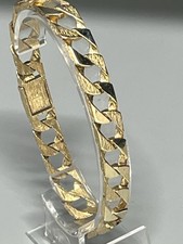 9ct gold men square curb - 9ct,