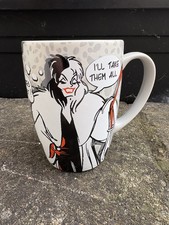 Disneyland Paris Cruella De Vil Mug Ill Take them All Coffee Tea 101 Dalmatians