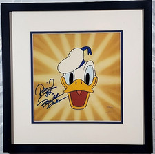 ❤️ SIGNED Disney Sericel Here's Donald Duck Custom background Cel New frame