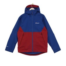 Berghaus Goretex Waterproof Jacket Mens Size L Blue Outdoor Hooded Hiking