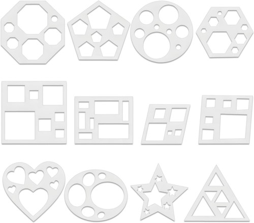 Pcs geometric stencils art - pcs, stencils,
