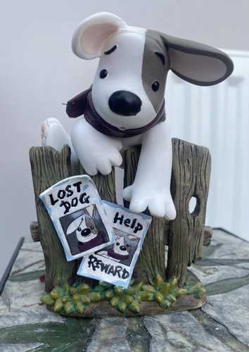 Lost dog collectible - dog, ornament