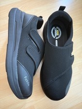 FitVille Men's Diabetic shoes NEW size 9(43 27.5cm) black slip-on swollen feet