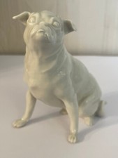 Nymphenburg Porcelain 665 Blanc De Chine 10cm Sitting Pug Figurine