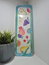 Vintage Rayware Melamine Rainbow Fruit Multicolour Long Drinks Tray