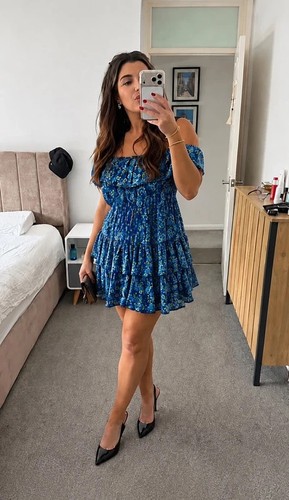 Zara blue floral - zara,