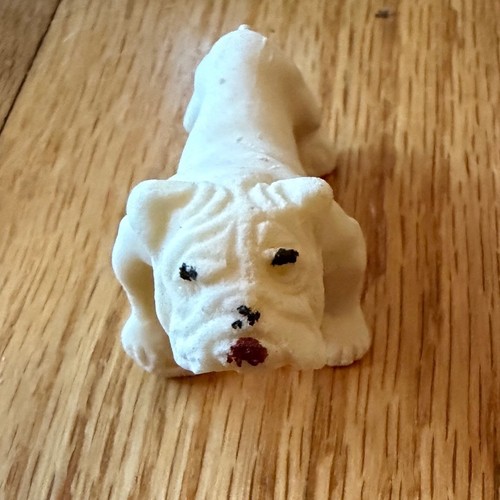 Vintage 1940s white bulldog - white,
