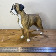 Heavy resin Boxer Statue Red and White approx 15cm length