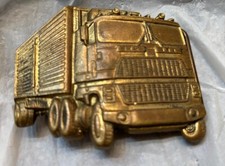 VINTAGE 1978 Ford Semi Truck 18 Wheeler SOLID BRASS BARON BELT BUCKLE