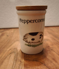 Cloverleaf Farm Pig Animal English Pottery Spice Herbs Jar Container Peppercorns