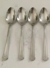 RARE 4 Oneida Balmoral 13.2cm Tea Spoons Teaspoons Cutlery Stainless Steel VGC