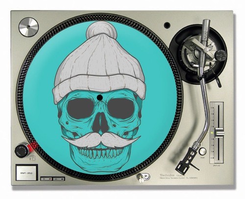 Hipster skull beanie vinyl - hipster,