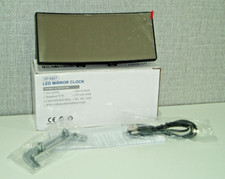 LED MIRROR CLOCK - DIGITAL - BLACK - BNIB - NEW OTHER