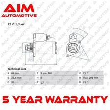Starter Motor AIM Fits Fiat