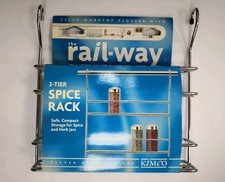 The Rail-Way Hanging Storage System 2-Tier Spice Rack/ Holder By Kimco