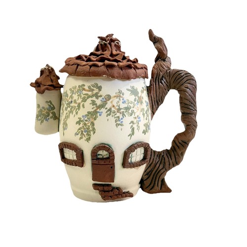 Vintage teapot whimsical - vintage,