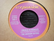 jackson sisters i believe in miracles exp/n  uk soul reissue 45