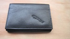 Jaguar logo Black Leather wallet credit card size, licence / ID holder it126