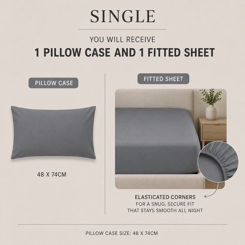 Plain dyed fitted sheet set - plain,