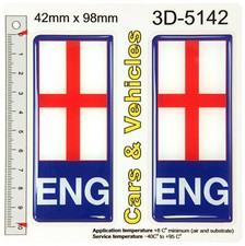 2x ENG St. George Flags 3D
