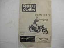 Triumph Tiger Cub 200 Brochure Original Rod & Custom Reprint