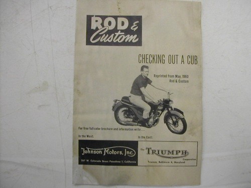 Triumph tiger cub 200 brochure - cub,