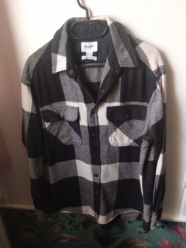 Pull bear mens checked shirt - bear,