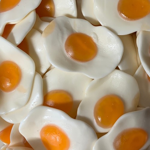Giant fried eggs retro sweets - retro,