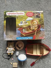 Discontinued Sylvanian Families Canal Rowing Boat Set Boxed