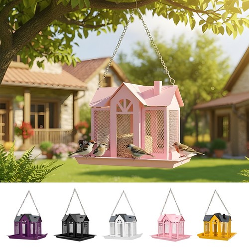 Hanging metal bird table - hanging,