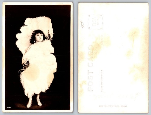 Vintage rppc showgirl postcard - rppc,
