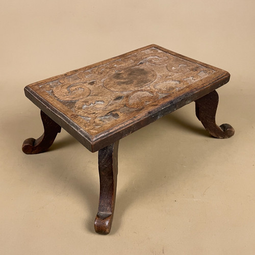 French carved wooden table - french,