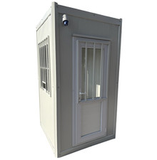 Modular Kiosk Ticket Booth Security Hut Portable Cabin Anti-Vandal 130x130 cm