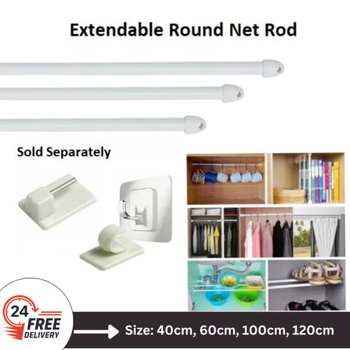 Extendable round net curtain - extendable,