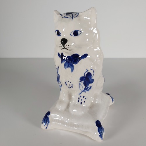 Blue and white ceramic - ceramic, sitting