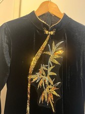 Black Velvet Cheongsam Dress