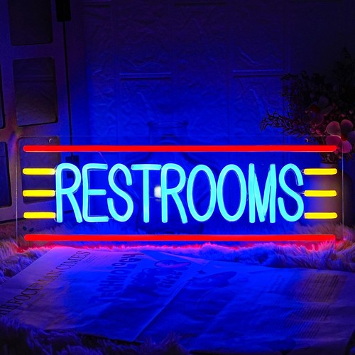 Restroom neon sign - sign, for