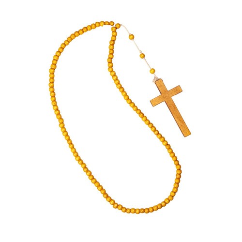Wooden cross necklace - cross, pendant