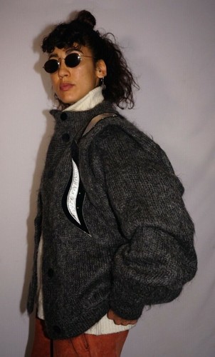 Retro grey mohair cardigan - retro,